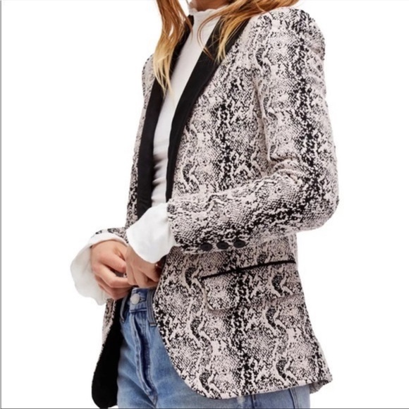 Free People Jackets & Blazers - Free People Snakeskin Print Blazer